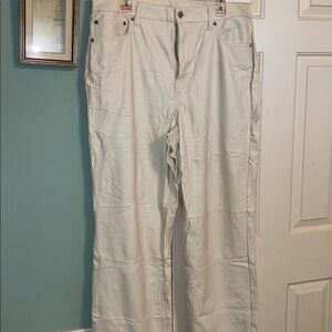 NWOT American Eagle Outfitters Cream Faux Leather Pants